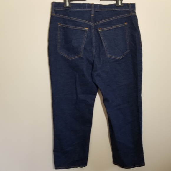 NWT Abercrombie & Fitch Ultra High Rise Ankle Straight Dark Blue 32 Short or 14 - Picture 5 of 10